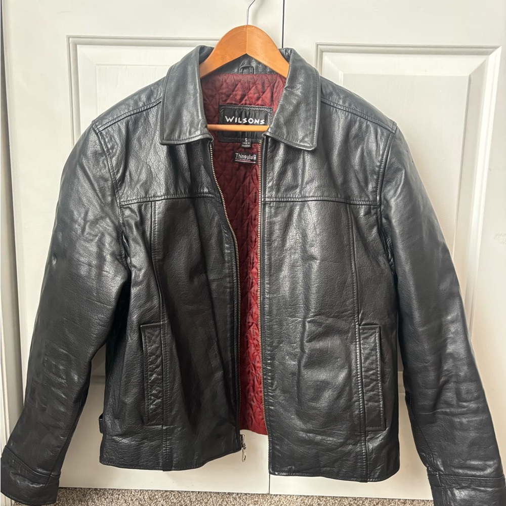 Wilson Black Leather Men's Jacket